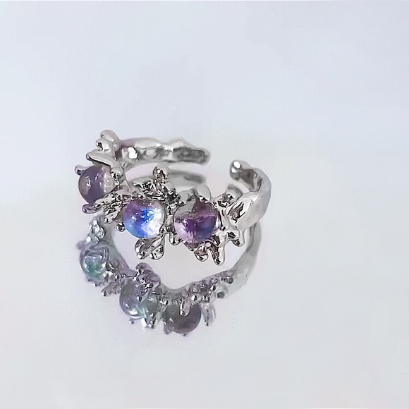 🔵𝟲𝟱%𝗢𝗙𝗙 𝗯𝘂𝗻𝗱𝗹𝗲𝘀 𝟯+🔵 NEW Moonstone Adjustable Ring - Picture 9 of 14